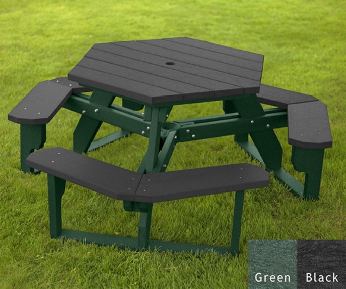 Open Hexagon Picnic Table