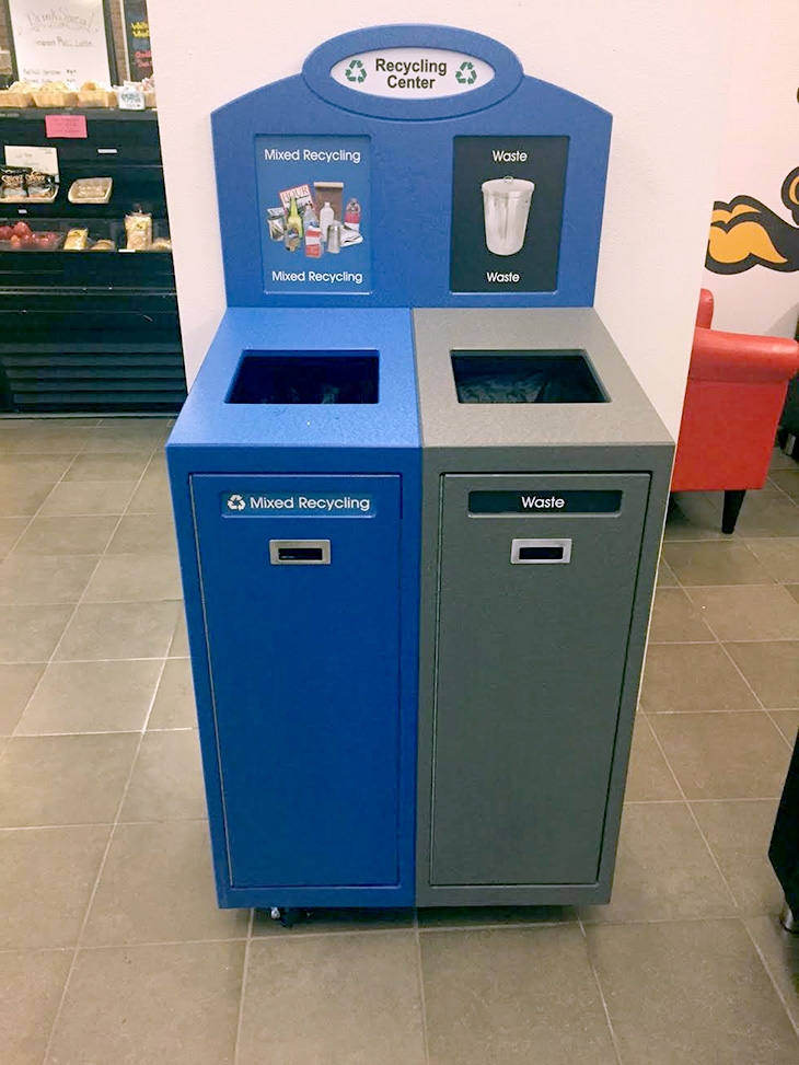 Front Service Recycling Station Double Stream