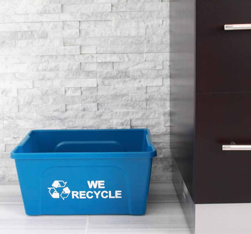 Desk Side Recycling Bin 3 Gallon Recycling Bin