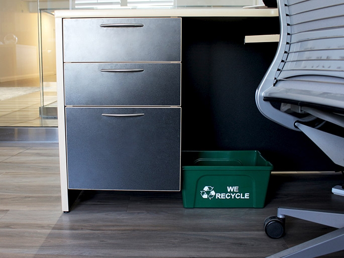 Desk Side Recycling Bin 3 Gallon Recycling Bin