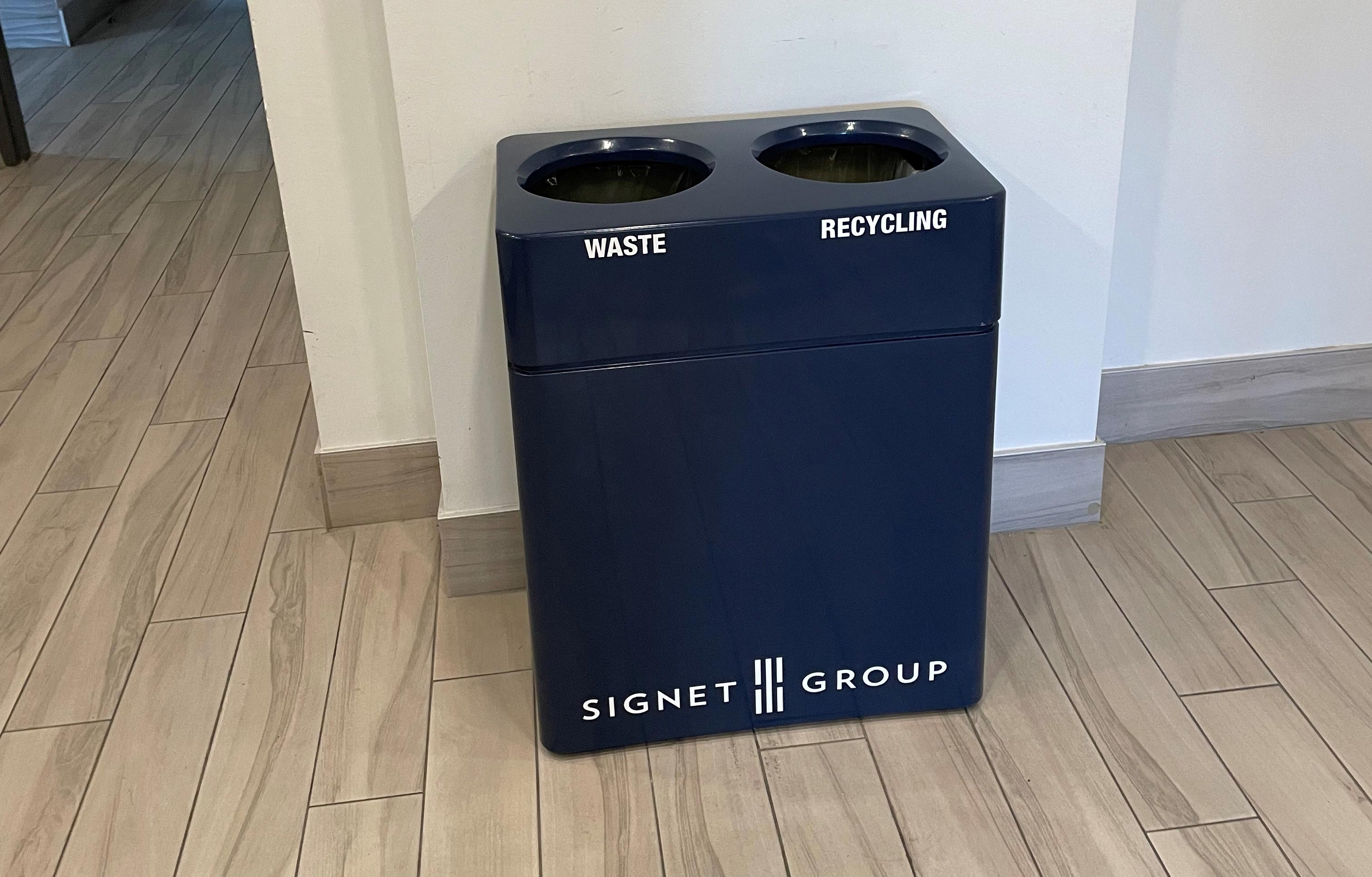 Fiberglass Small Double Stream Recycling Bin