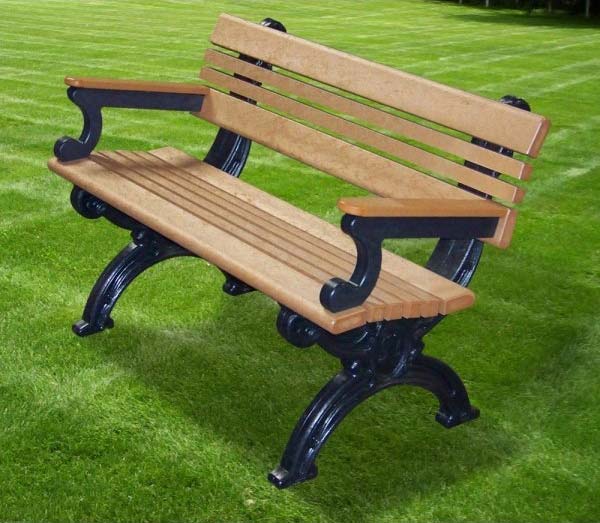 Cambridge 4 Foot Backed Bench With Arms