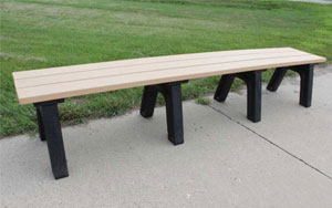 Traditional 8-Foot Outdoor Flat Bench