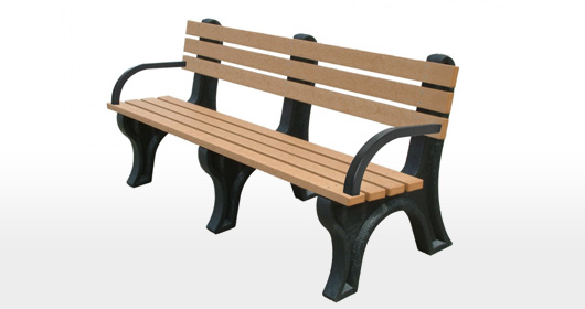 Econo-Mizer 6 Foot Backed Bench With Arms