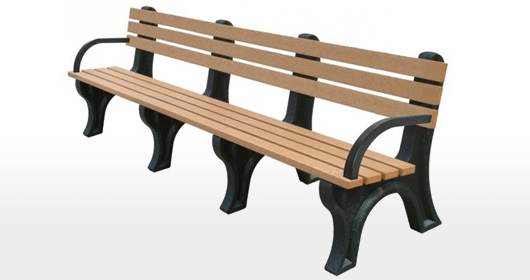 Econo-Mizer 8 Foot Backed Bench With Arms