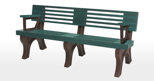 Elite 6 Foot Backed Bench With Arms