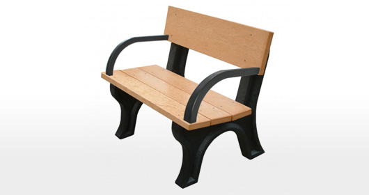 Landmark 4 Foot Backed Bench With Arms