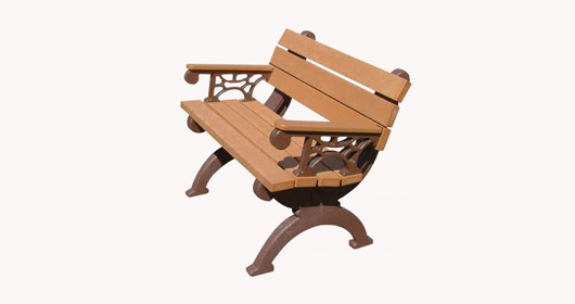 Monarque 4 Foot Backed Bench With Arms