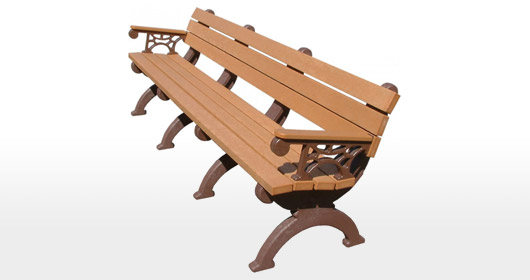 Monarque 8 Foot Backed Bench With Arms
