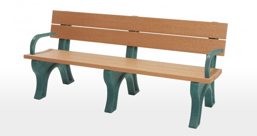 Traditional 6 Foot Backed Bench With Arms
