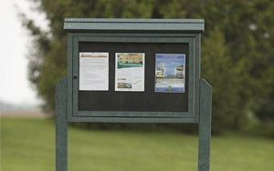 Message Center Medium One Sided Two Post