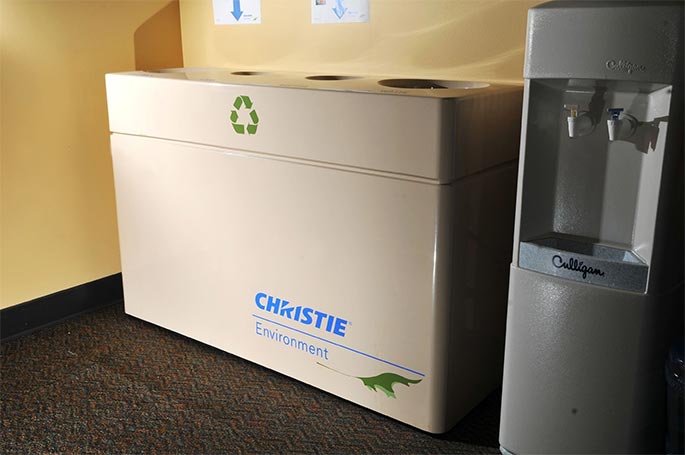 Fiberglass Quad Stream Recycling Bin