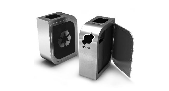 Leaf Double Stream Recycling Bin