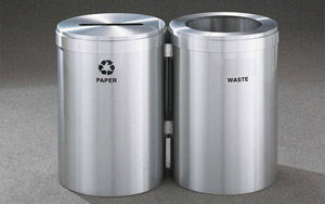 RecyclePro Large Double Stream in Satin Aluminum