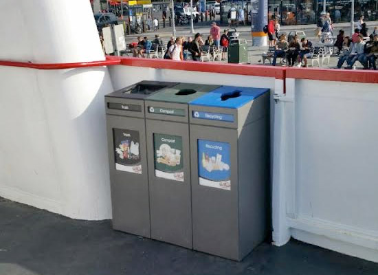 Small Top Loading Recycling Station – Triple Stream