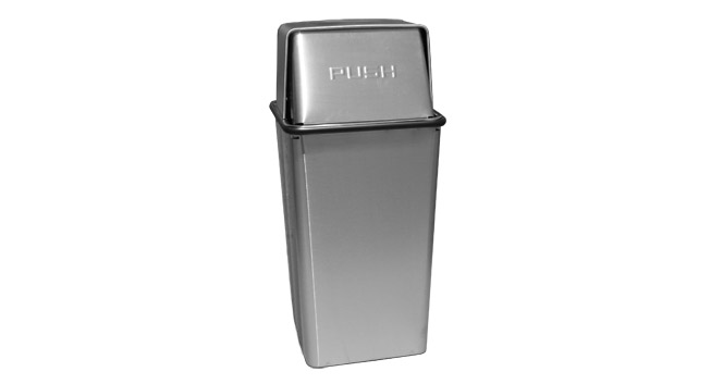 Witt Stainless Steel Waste Watcher Push Top – 21 Gallon