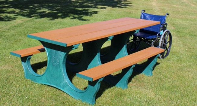 Polly Tuff ADA Easy Access Picnic Table