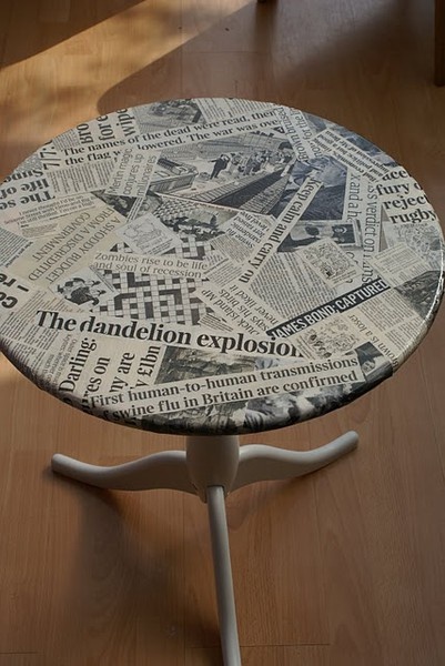 Upcycling the Unusual into the Unexpected - Decoupage Table
