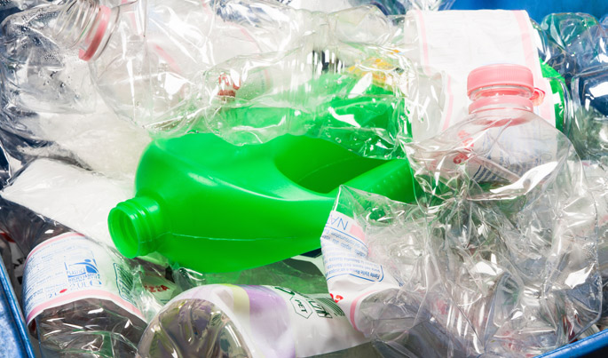 Plastic Jugs and Water Bottles getting Recycled