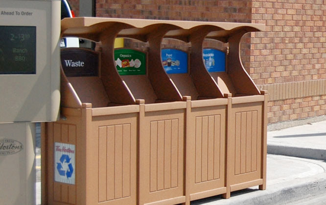 Excel Catch All Quad Stream Waste & Recycling Station
