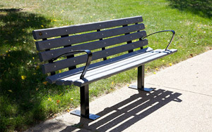 6-Foot Plastic Contour Bench for Parks