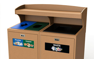 TIM 102 Gallon Tray Top Triple Stream