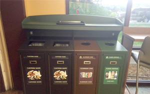 Front Service Tray Top Quad Recycling Station