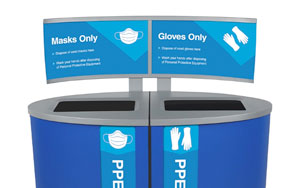 Spectrum PPE Disposal Bin Ellipse Double