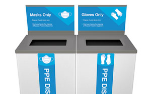 Spectrum PPE Disposal Bin Cube Double