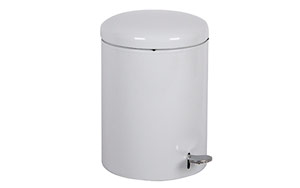 White Industrial Step-On Receptacle – Small