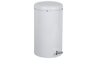 White Industrial Step-On Receptacle – Large