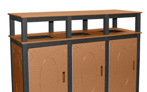 Two-Toned Triple Receptacle