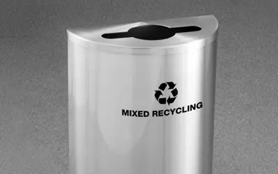 RecyclePro Half Round in Satin Aluminum
