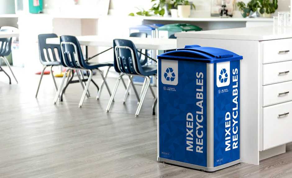 Mosaic Mixed Recyclables Receptacle