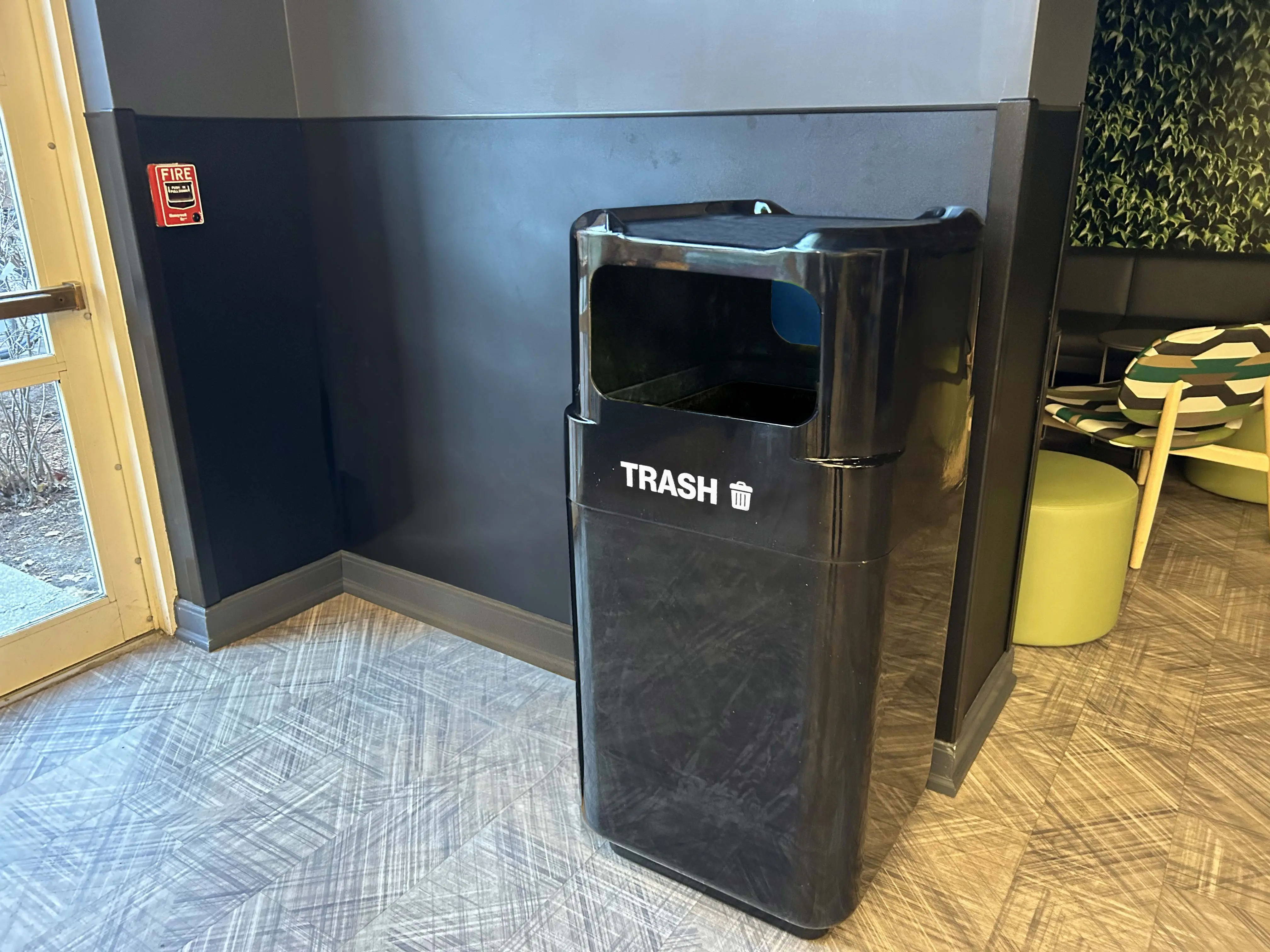 Fiberglass Tray Top Trash Receptacle