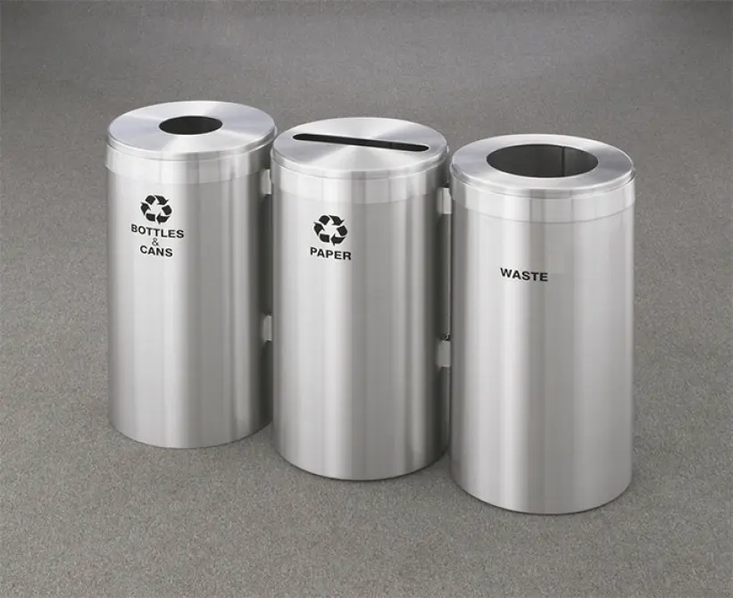 RecyclePro Medium Triple Stream in Satin Aluminum