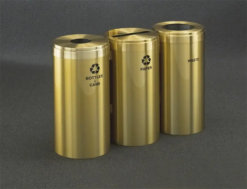 RecyclePro Medium Triple Stream in Satin Brass